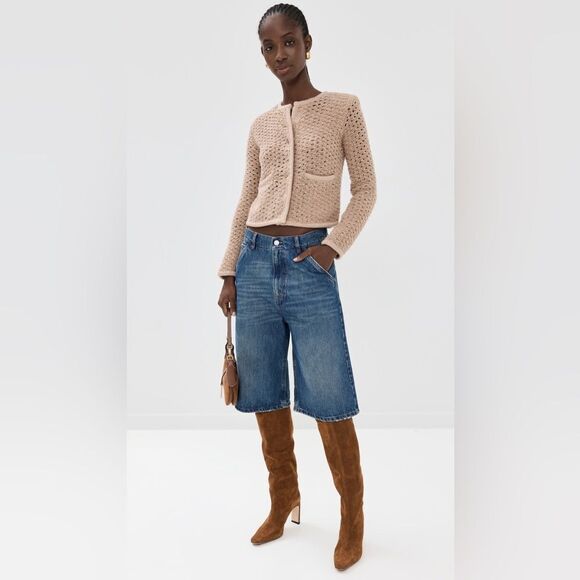 Staud Lisson Cream Jacket Camel Merino Wool Size S - Picture 3 of 12